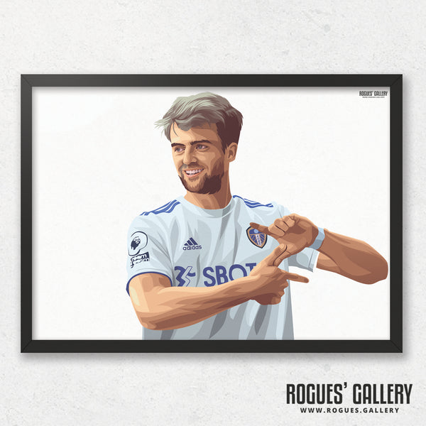 Patrick Bamford: Marching On Together - Leeds United - A0, A1 or A3 Print - with or without text