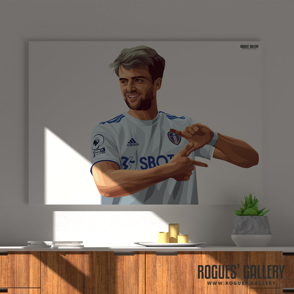 Patrick Bamford: Marching On Together - Leeds United - A0, A1 or A3 Print - with or without text