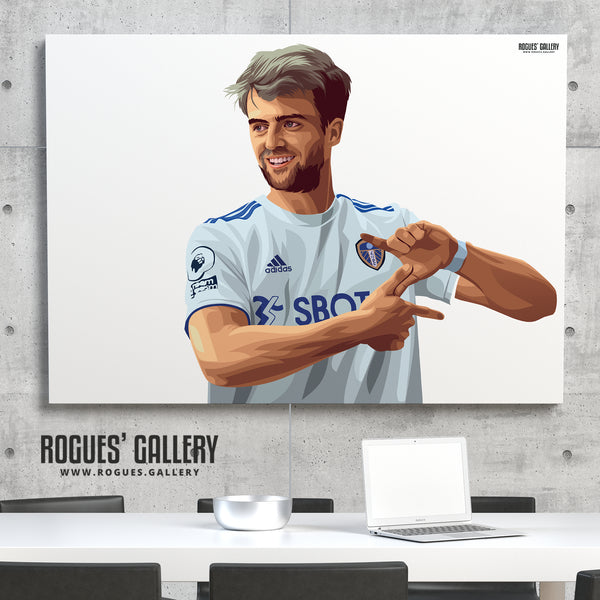 Patrick Bamford: Marching On Together - Leeds United - A0, A1 or A3 Print - with or without text