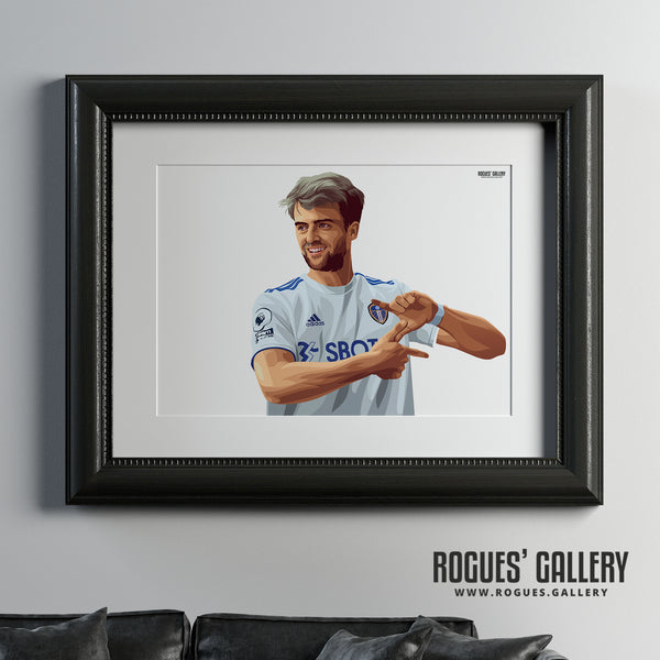 Patrick Bamford: Marching On Together - Leeds United - A0, A1 or A3 Print - with or without text