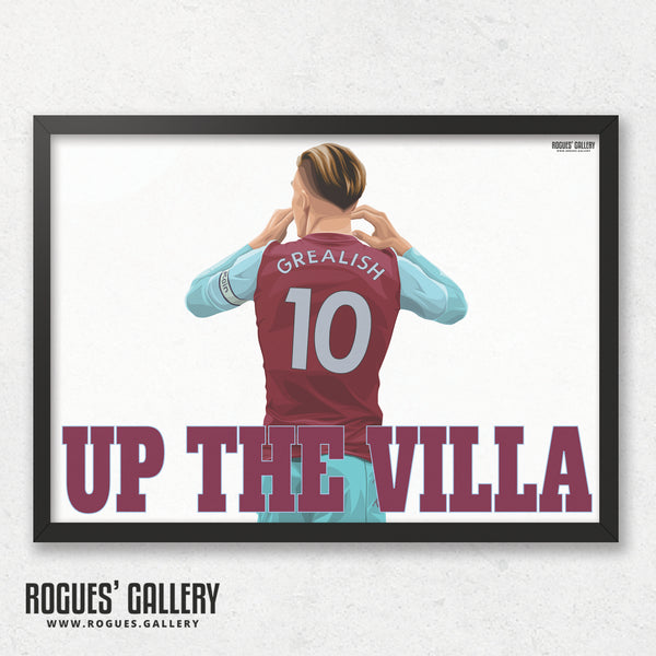 Jack Grealish: Up The Villa - Aston Villa FC - A0, A1 or A3 Print - with or without text