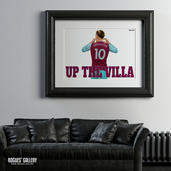Jack Grealish: Up The Villa - Aston Villa FC - A0, A1 or A3 Print - with or without text