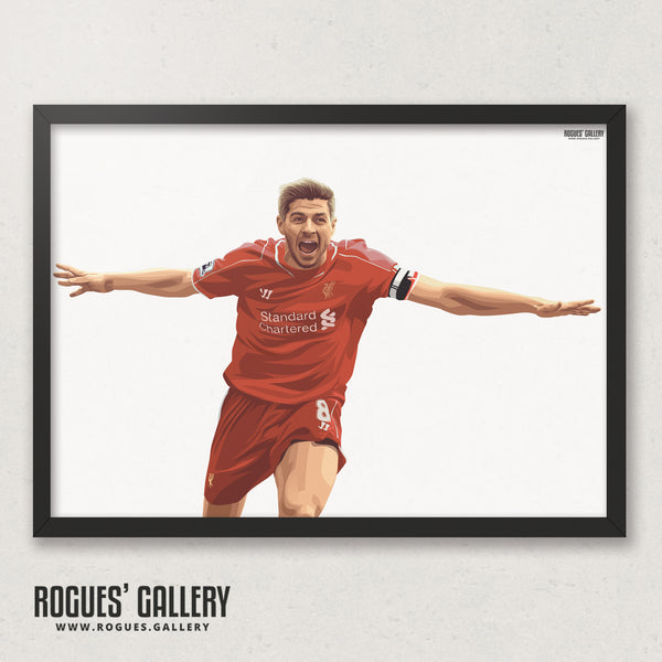 Steven Gerrard: Welcome To Anfield - A0, A1 or A3 Print - with or without text
