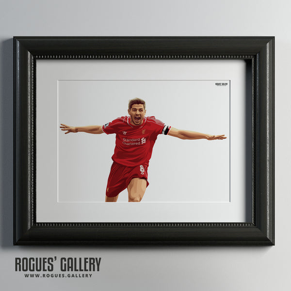 Steven Gerrard: Welcome To Anfield - A0, A1 or A3 Print - with or without text