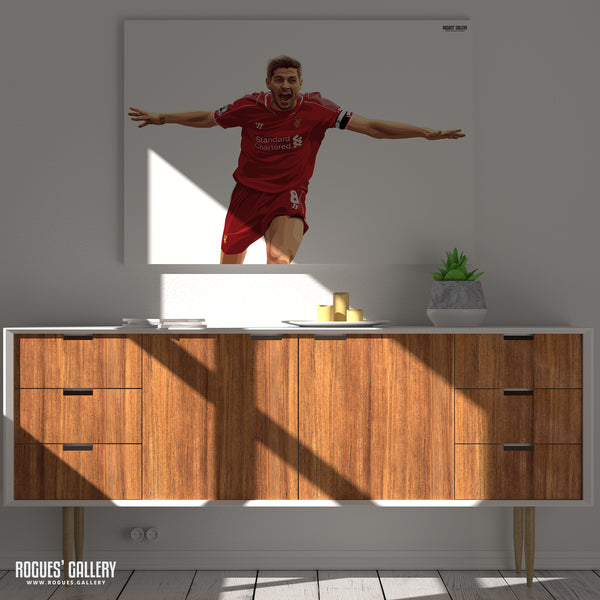Steven Gerrard: Welcome To Anfield - A0, A1 or A3 Print - with or without text