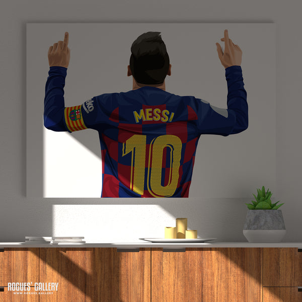Messi: Name & Number - A0, A1 or A3 Print