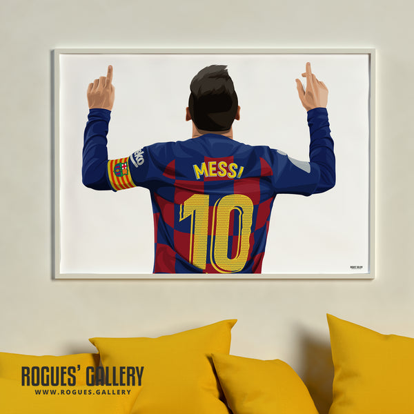 Messi: Name & Number - A0, A1 or A3 Print