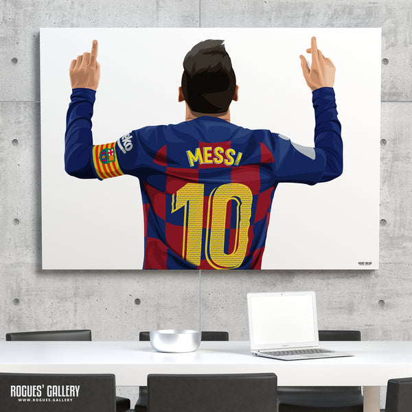 Messi: Name & Number - A0, A1 or A3 Print
