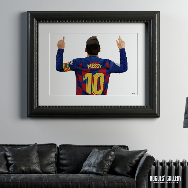 Messi: Name & Number - A0, A1 or A3 Print