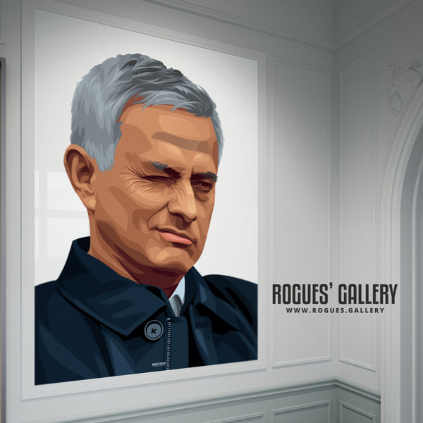 The Wink - Jose Mourinho - A0, A1 or A3 Icon Print
