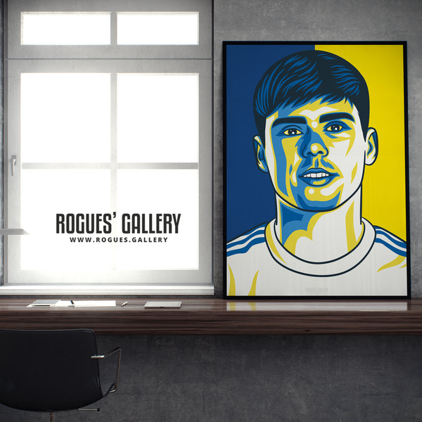 Leif Davis - Leeds Utd - A3 Icon Print