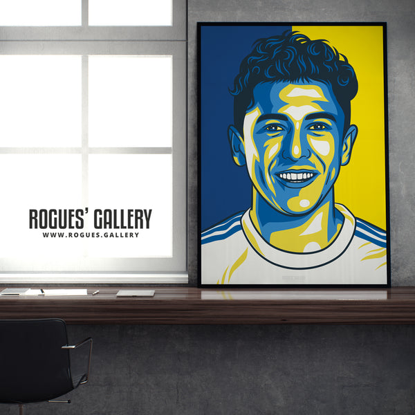 Ian Poveda - Leeds Utd - A3 Icon Print