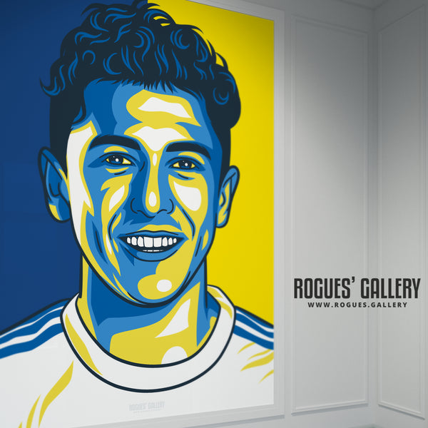 Ian Poveda - Leeds Utd - A3 Icon Print