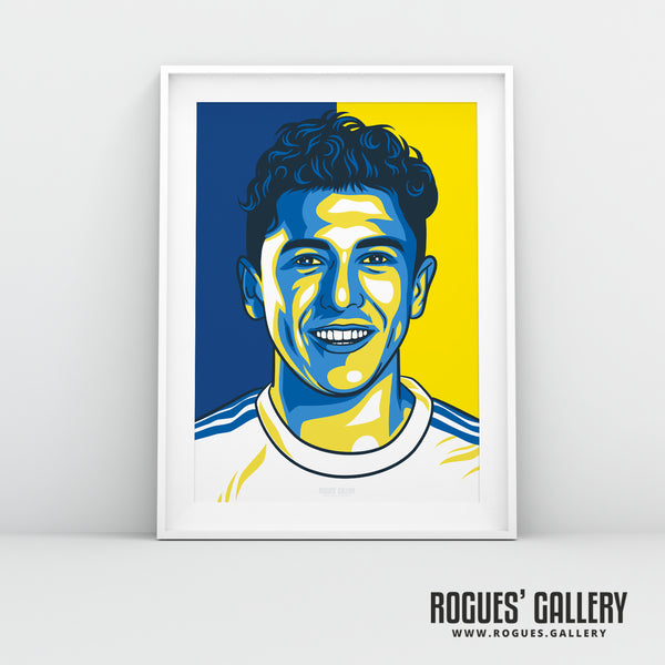 Ian Poveda - Leeds Utd - A3 Icon Print