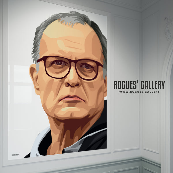 Marcelo Bielsa: The Face of Football - Leeds Utd - A0, A1 or A3 Print
