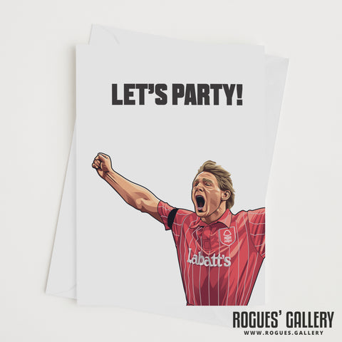 Forest Greeting Cards - Psycho 'Let's Party' Invitation Card.