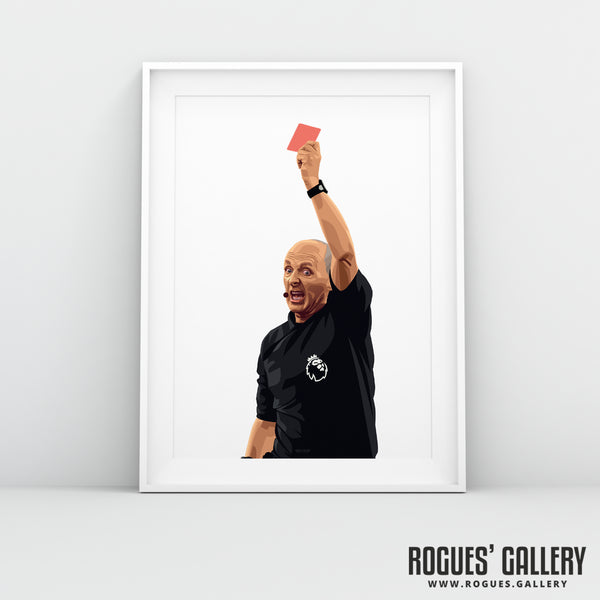 Mike Dean - Red Card - A3 Icon Print