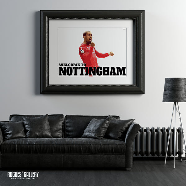 Lewis Grabban: Welcome To Nottingham - Forest Striker - A0, A1 or A3 Print