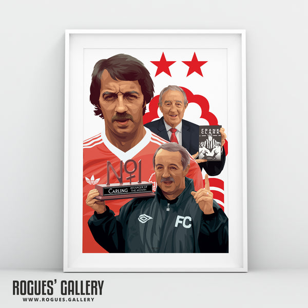 Frank Clark - (Signed) Player, Manager, Chairman & Legend - A3 Print