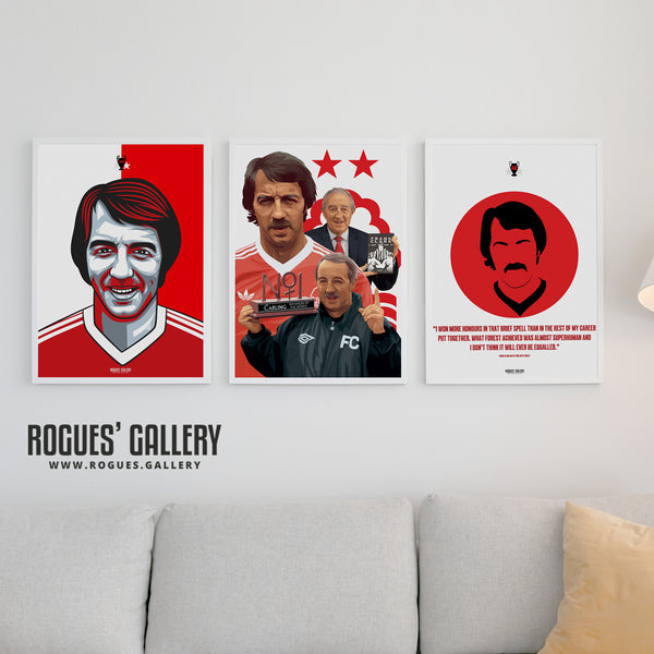 Frank Clark - (Signed) Player, Manager, Chairman & Legend - A3 Print