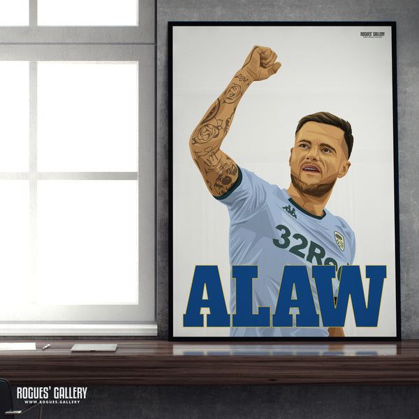 ALAW Liam Cooper - Leeds Utd - A3, A2, A1 or A0 Art Print