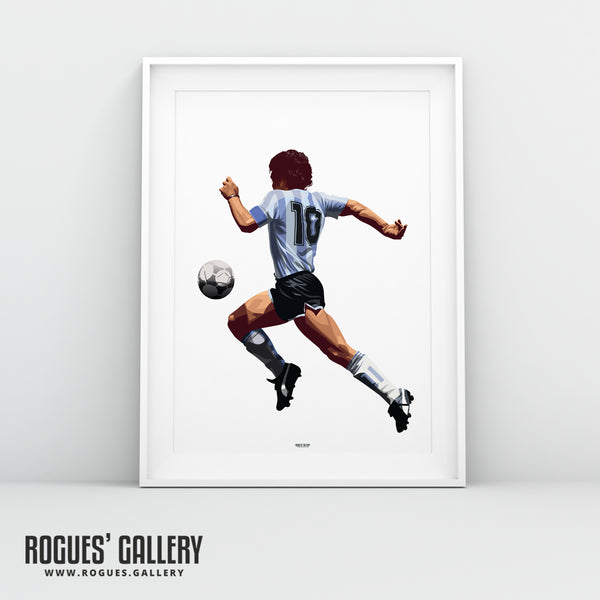Maradona - 'Hail Maradona' & 'Poetry In Motion' - A3, A2, A1 or A0 Art Prints
