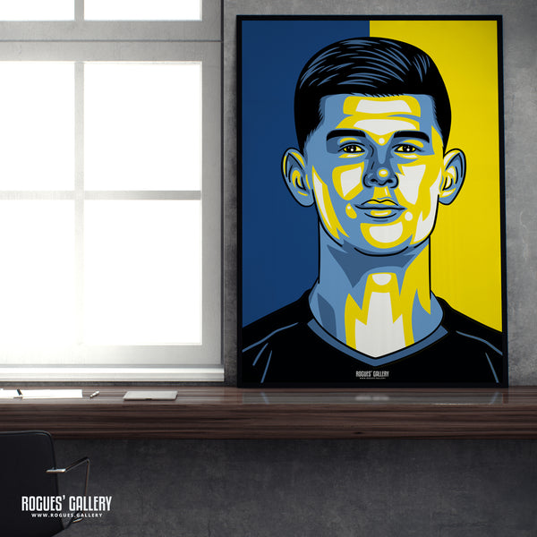 Illan Meslier - Leeds Utd - A3 Icon Print
