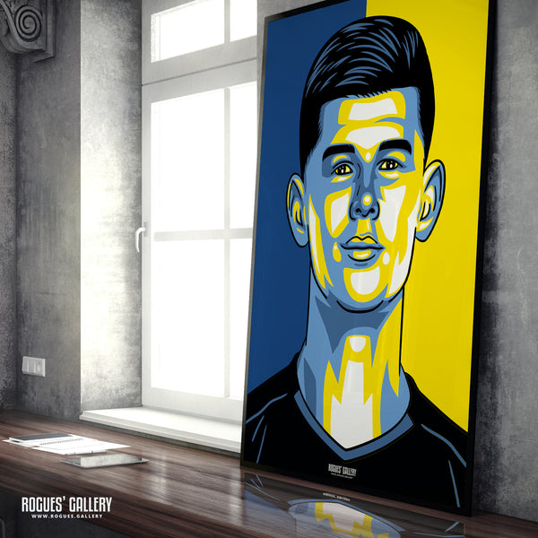 Illan Meslier - Leeds Utd - A3 Icon Print