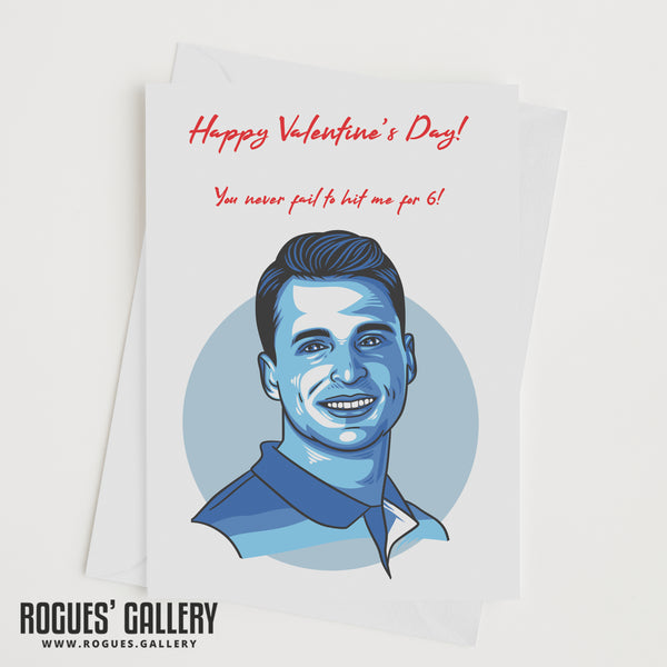 England Cricket GBTL Valentine's Day Cards - Buttler 'Hit for 6'