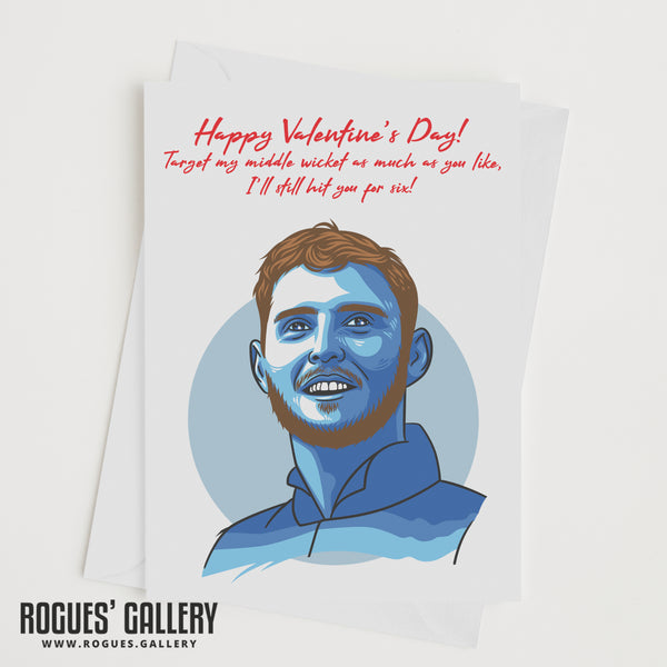 England Cricket GBTL Valentine's Day Cards - Stokes 'Middle Wicket'