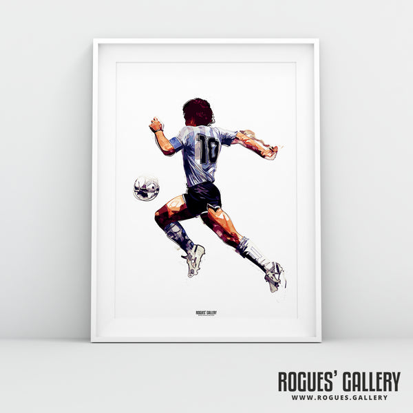 Maradona - 'Hail Maradona' & 'Poetry In Motion' Alternate Arty Versions - A3, A2, A1 or A0 Art Prints