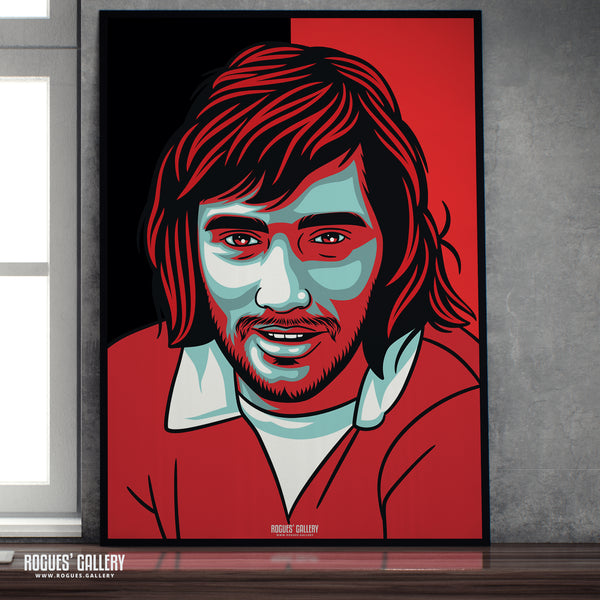 George Best - Manchester United Legend - A0, A1, A2 or A3 Icon Prints