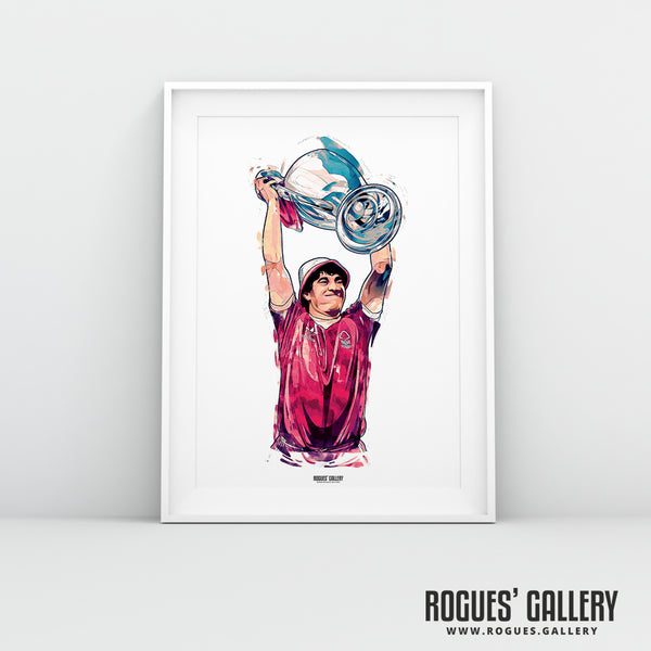 Robbo with The Cup - Nottingham Forest - A0, A1 or A3 Arty Print