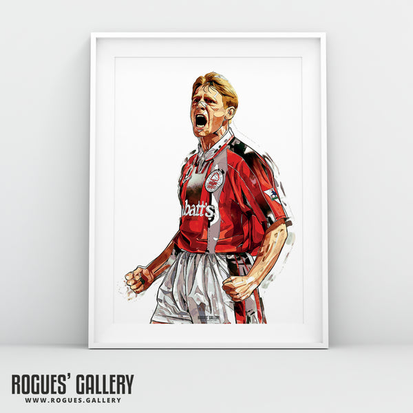 Psycho's Passion - Nottingham Forest Legend - A0, A1 or A3 Print