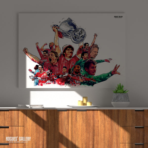 Forest 'Til I Die - Nottingham Forest Legends Montage - A0, A1, A2 or A3 Print - 4 versions available