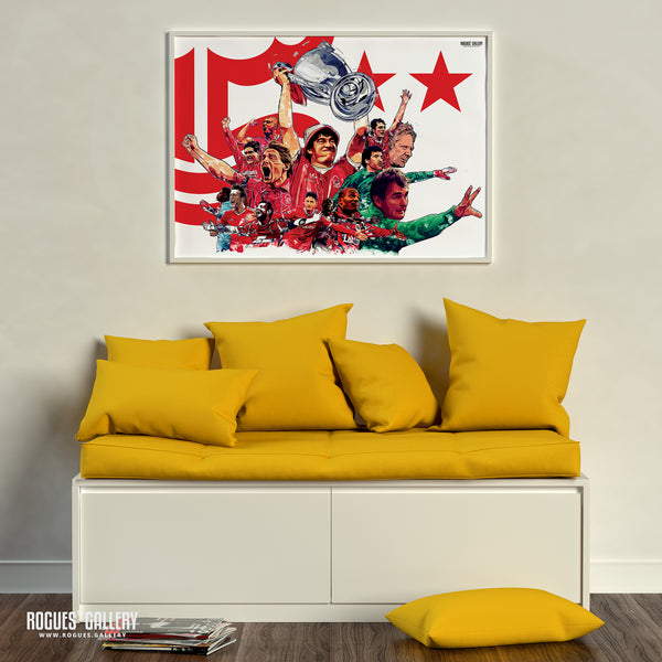 Forest 'Til I Die - Nottingham Forest Legends Montage - A0, A1, A2 or A3 Print - 4 versions available