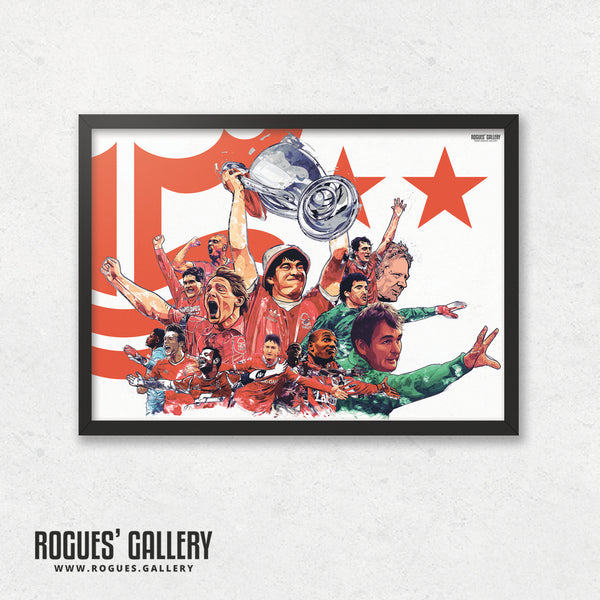Forest 'Til I Die - Nottingham Forest Legends Montage - A0, A1, A2 or A3 Print - 4 versions available