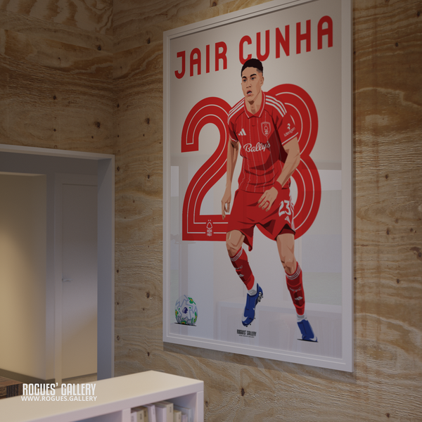 Jair Cunha Nottingham Forest centre back 23 A0 print Brazil