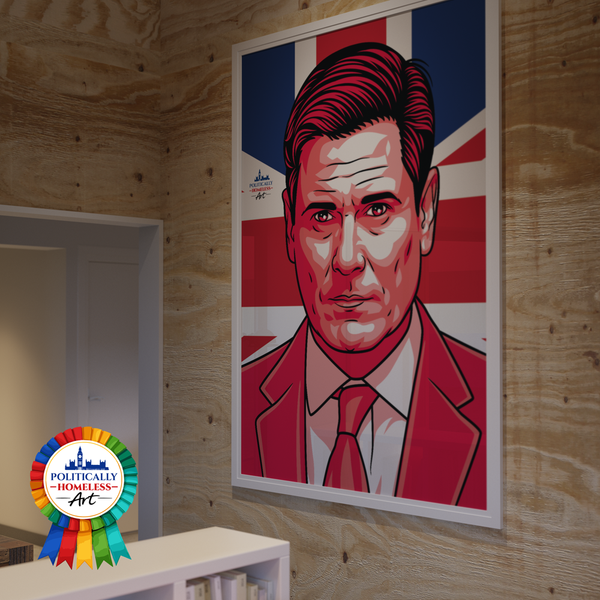 Keri Starmer Labour PM A0 print Politically Homeless