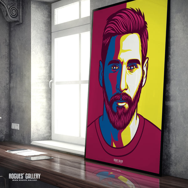 Messi: GOAT - A0, A1 or A3 Icon Print