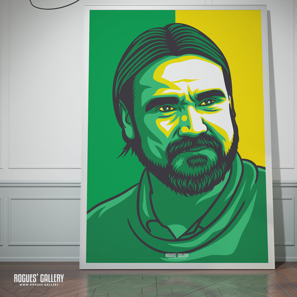 Daniel Farke - Norwich City Boss - Icon Print in sizes A3 up to A0