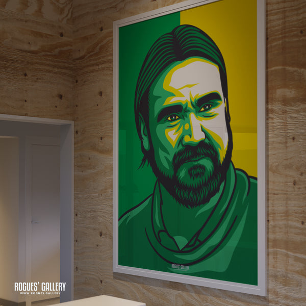 Daniel Farke - Norwich City Boss - Icon Print in sizes A3 up to A0