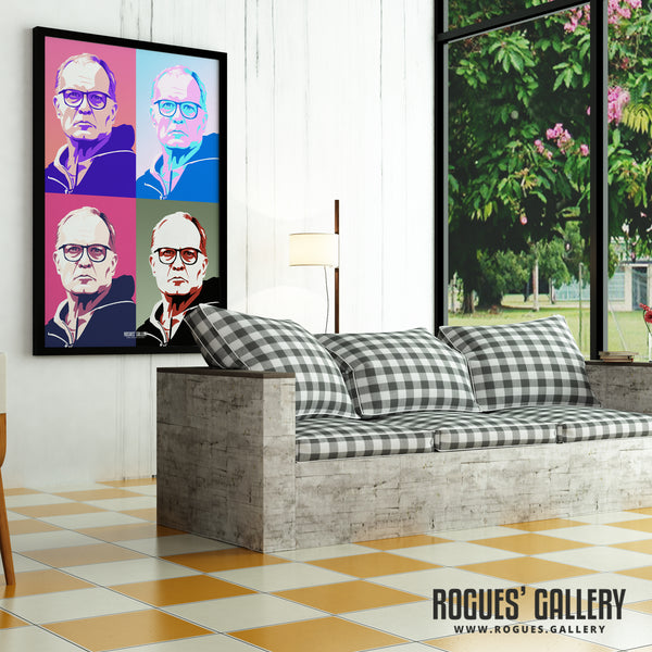 Marcelo Bielsa: Pop Art Icon - Leeds Utd - A0, A1, A2 or A3 Print