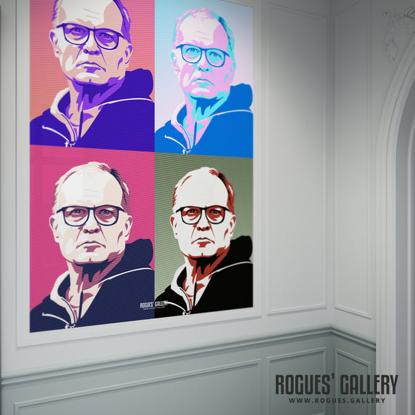 Marcelo Bielsa: Pop Art Icon - Leeds Utd - A0, A1, A2 or A3 Print