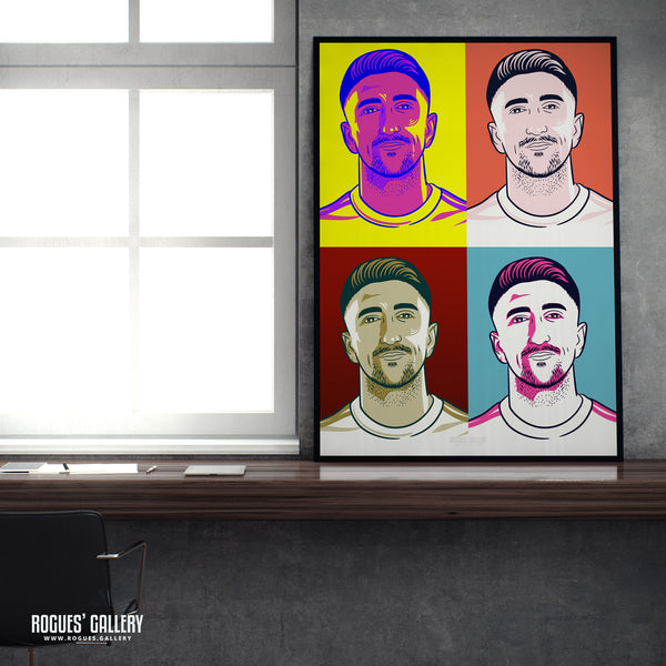 Pablo Hernandez - Leeds Utd - A3 Pop Art Print