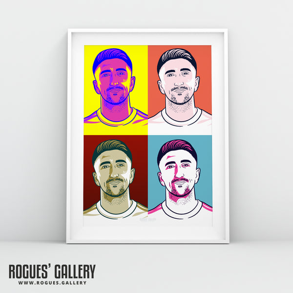 Pablo Hernandez - Leeds Utd - A3 Pop Art Print