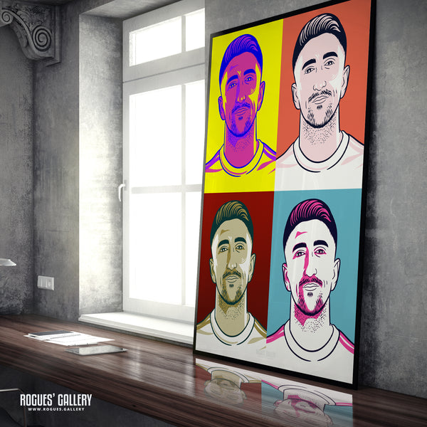 Pablo Hernandez - Leeds Utd - A3 Pop Art Print