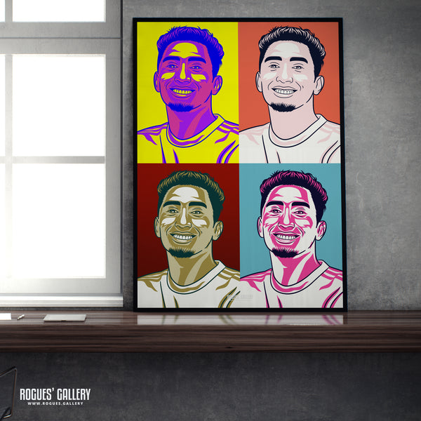 Raphinha - Leeds Utd - A3 Pop Art Print