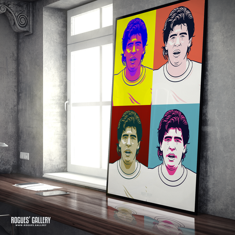 Maradona Pop Art - A0, A2, A1 or A3 Print