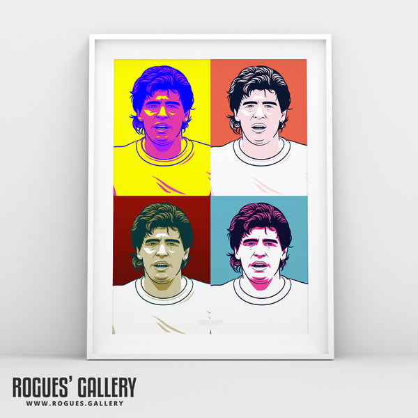 Maradona Pop Art - A0, A2, A1 or A3 Print